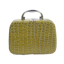 Crésité cosmétique de motif de pierre coréen avec miroir dames sac de rangement portable carré zipper sac cosmétique en gros de l&#39;usine